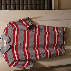 Kids XL red white and red polo